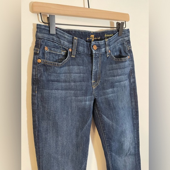 7 For All Mankind Kimmie Bootcut Denim Jeans Darker Wash Size 26 $198 - Picture 10 of 11